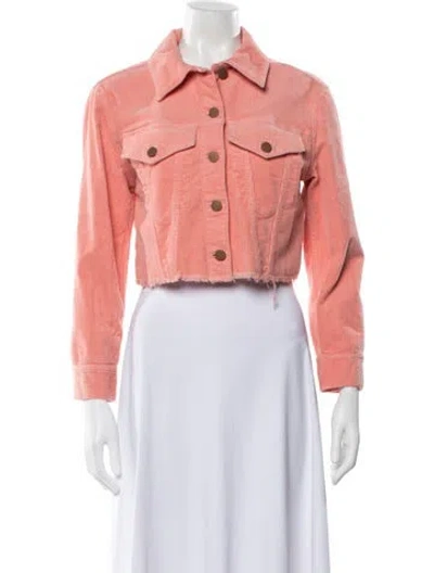 Pre-owned Alice And Olivia Denim Jacket In Pink