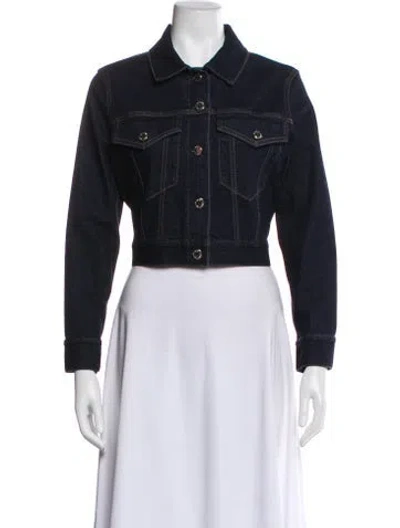 Pre-owned Alice And Olivia Denim Jacket W/ Tags In Blue