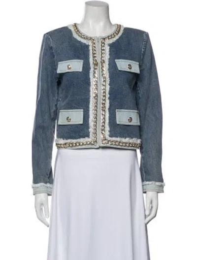 Pre-owned Alice And Olivia Denim Jacket W/ Tags In Blue