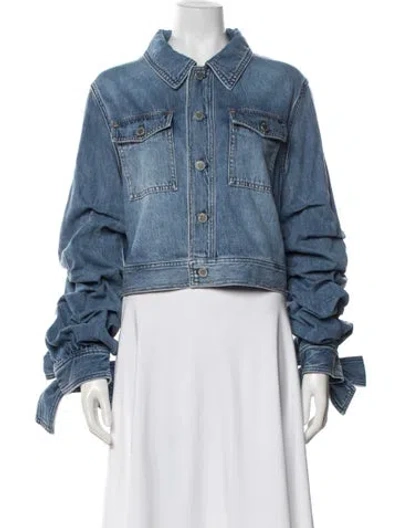 Pre-owned Alice And Olivia Denim Jacket W/ Tags In Blue