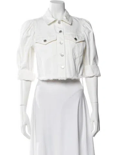 Pre-owned Alice And Olivia Denim Jacket W/ Tags In Neutral