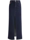 Alice And Olivia Rye High Rise Skirt With Vegan Combo In Blue