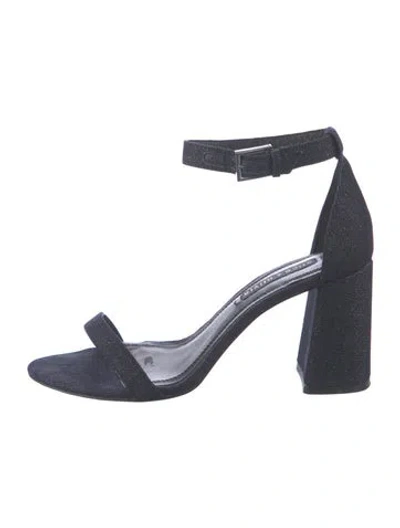 Pre-owned Alice And Olivia Denim Sandals In Blue/metallic