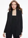 Alice And Olivia Denny Notched Collar Blazer In Black