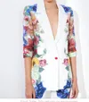 Alice And Olivia Denny Boyfriend Blazer In Multi In Multi