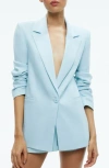 ALICE AND OLIVIA DENNY LINEN BLEND BOYFRIEND BLAZER