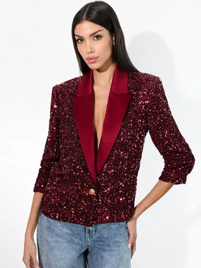 ALICE AND OLIVIA DEVYN SEQUIN BLAZER