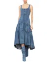 Alice And Olivia Diana Structured Denim Midi Dress
