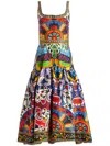 Alice And Olivia Diana Midi Dress In Blue