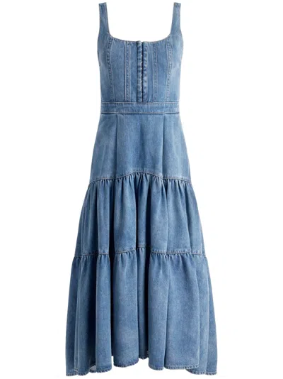 ALICE AND OLIVIA DIANA MIDI DRESS