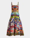 Alice And Olivia Diana Midi Dress In On The Road