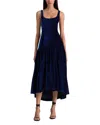 Alice And Olivia Diana Sleeveless Structured Midi Dress In Blue