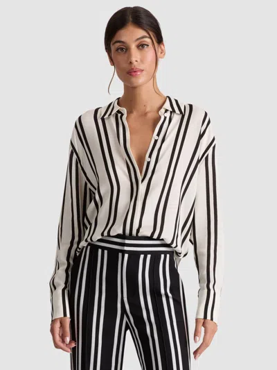 Alice And Olivia Dimitra Button Down In Multi