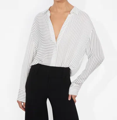 Alice And Olivia Dimitra Oversized Top In Pink Black White