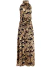 Alice And Olivia Satin Dita Maxi Dress In Black  
