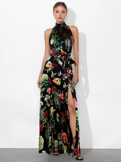 Alice And Olivia Dita Maxi Dress In In The Wind Floral