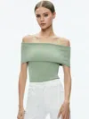 Alice And Olivia Dolan Pullover In Sage