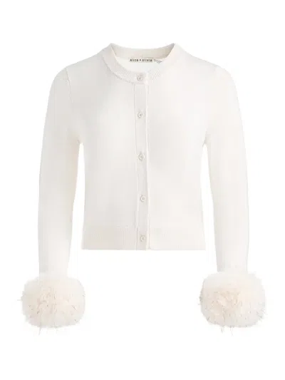 Alice And Olivia Dollie Cardigan In Blue