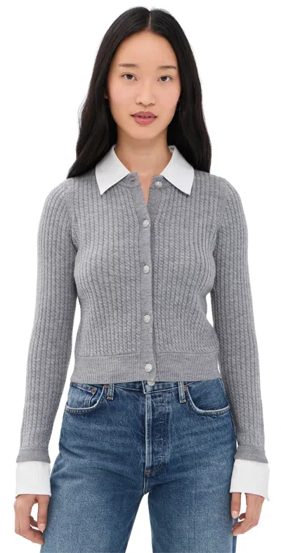 Alice And Olivia Dollie Cardigan Medium Heather Grey