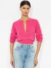 Alice And Olivia Dollie Cashmere Cardigan In Raspberry