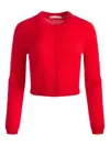 Alice And Olivia Dollie Cardigan In Red
