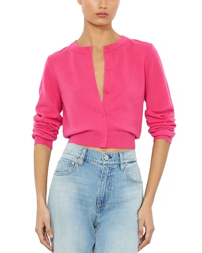 Alice And Olivia Dollie Cashmere Cardigan In Raspberry