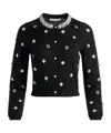 Alice And Olivia Dollie Embellished Cardigan In Black