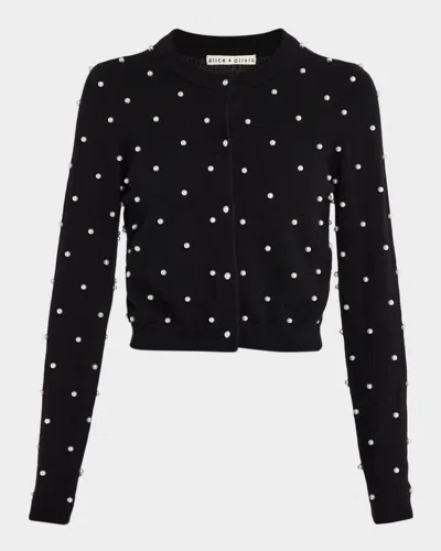 ALICE AND OLIVIA DOLLIE EMBELLISHED CARDIGAN