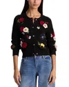 Alice And Olivia Dollie Floral Cardigan Sweater In Multi