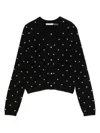 Alice And Olivia Dollie Pearl-embellished Cardigan In Black
