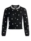 Alice And Olivia Alice + Olivia Dollie Wool Cardigan In Black