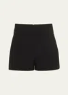 Alice And Olivia Donald High-waist Shorts In Black