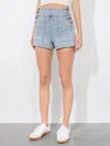 Alice And Olivia Donald Jean Short In Rockstar Blue
