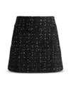 Alice And Olivia Donald Mini Skirt In Black White