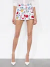 Alice And Olivia Donald Floral High Rise Shorts In Dollhouse