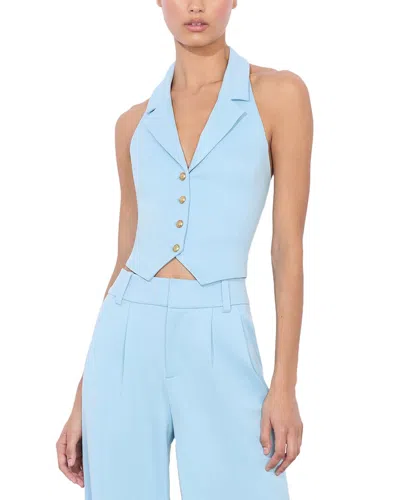 ALICE AND OLIVIA DONNA LINEN-BLEND VEST