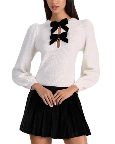 ALICE AND OLIVIA ALICE AND OLIVIA DORIS PUFF SLEEVE SWEATER