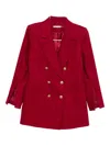 Alice And Olivia Double-breasted Blazer In Red