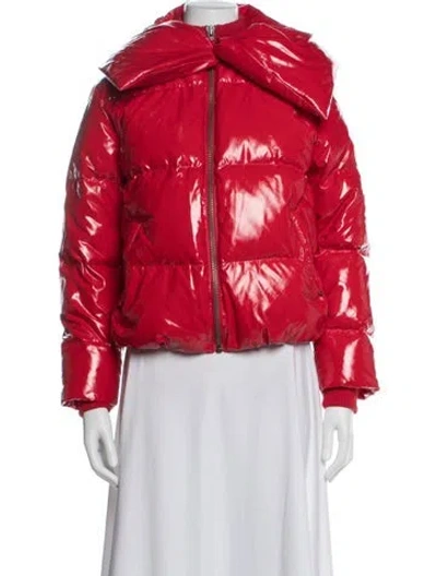 Pre-owned Alice And Olivia Down Coat In Red