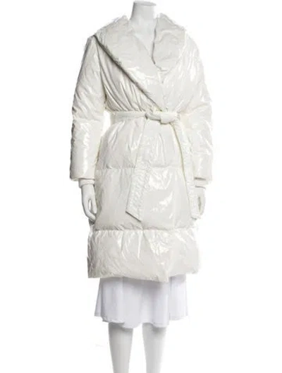 Pre-owned Alice And Olivia Down Coat In White