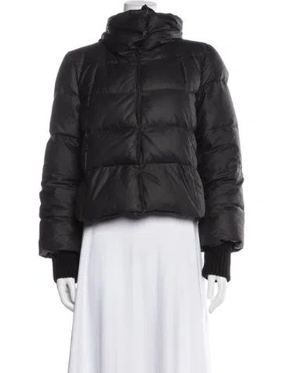 Pre-owned Alice And Olivia Down Jacket In Black