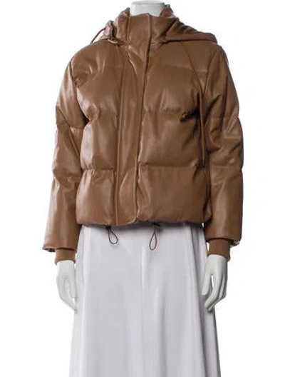 Pre-owned Alice And Olivia Down Jacket In Brown