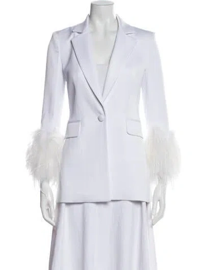 Pre-owned Alice And Olivia Down Jacket In White