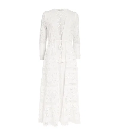 Alice And Olivia Drawstring Talia Robe In White