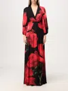 Alice And Olivia Clarissa Wrap-effect Floral-print Crepe De Chine Maxi Dress In Bunt