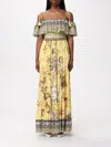 Alice And Olivia Kia Off The Shoulder Tiered Maxi Dress In Gelb