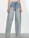 Alice And Olivia Driggs Balloon Leg Jean In Sierra Light Blue
