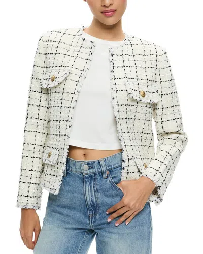 Alice And Olivia Dumont Jacket In White