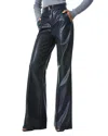 Alice And Olivia Alice + Olivia Dylan High Waist Faux Leather Wide Leg Pants In Black Vegan Leather