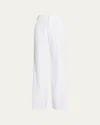 Alice And Olivia Dylan High-waist Wide-leg Pants In White